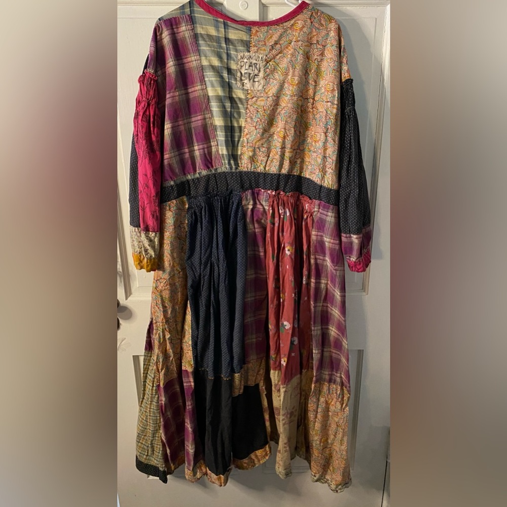 Magnolia Pearl Searcy Patchwork Dress 1013-Berry Berry Plaid - Picture 4 of 5